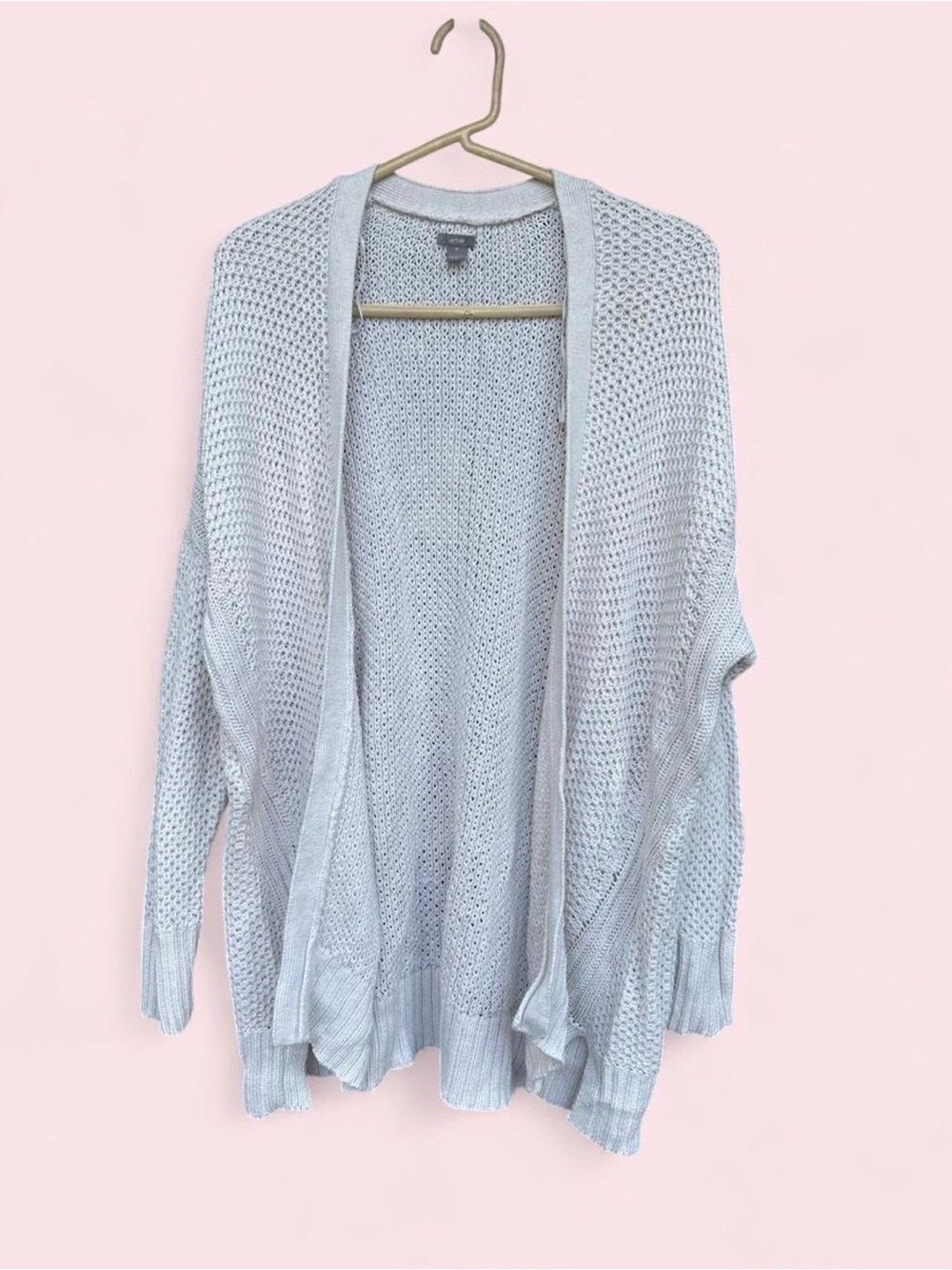Aerie White Open-Front Knit Cardigan Sweater